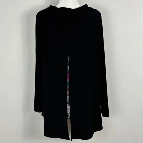 Sympli Canada Whisper Drape Pocket Tunic Top Womens Size 14 Split Back Purple - Picture 4 of 16